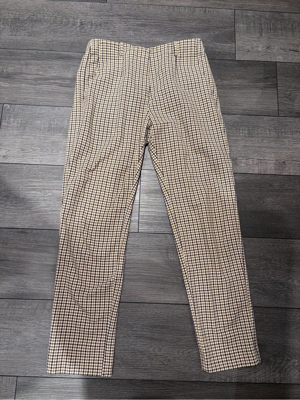 Mango Gingham Check Dress Pants